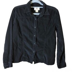 Woolrich Corduroy Button Front Shirt‎ Shacket Black Size Medium